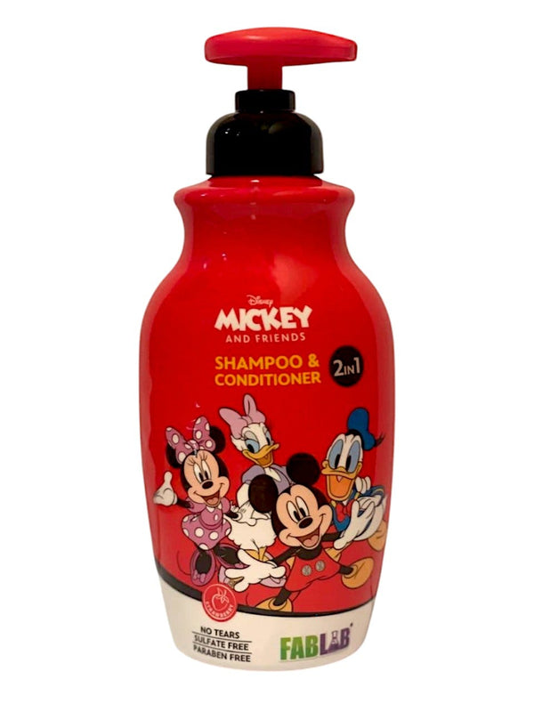 Fablab Mickey Shampoo & Conditioner 500ml 2-in-1 Kids Hair Cleanser