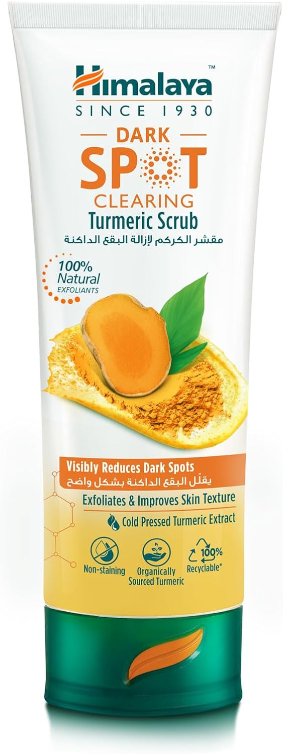 Himalaya Dark Spot Clearing Turmeric Scrub Exfoliating Facial Scrub with Licorice 75ml