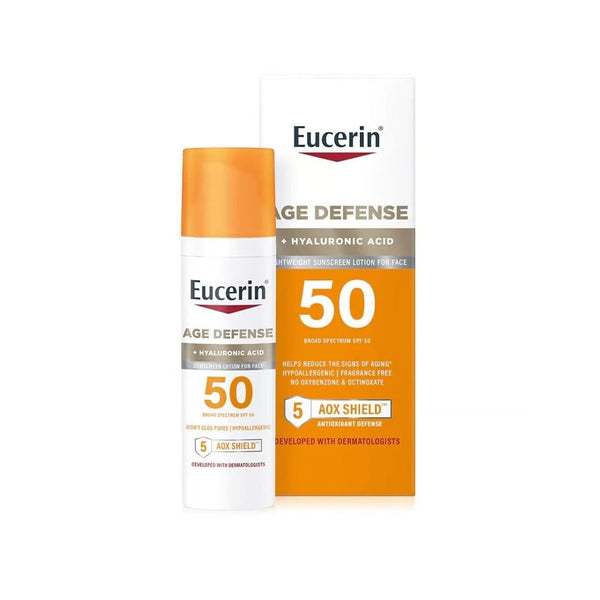 Eucerin Age Defence Hyaluronic Sunscreen Lotion SPF 50, UVA/UVB, 75 ml