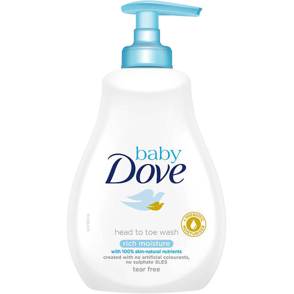 Dove Baby Head-To-Toe Wash Rich Moisture pH-Neutral Hair & Body Wash 400 ml