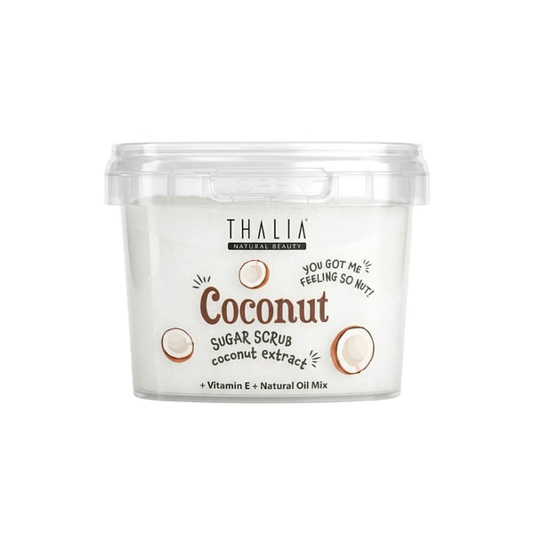 Thalia Natural Sugar Scrub Coconut Extract Vitamin E Coconut Scent
