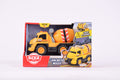Dickie Concrete Mixer Toy Vehicle with Rotating Drum, Light and Sound Effects, 16 cm