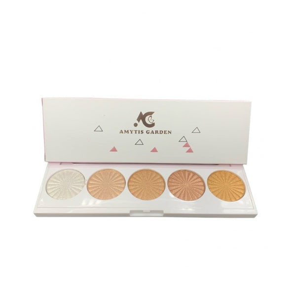 Amytis Garden 5-Color Highlighter Palette Pearlescent Finish WW622