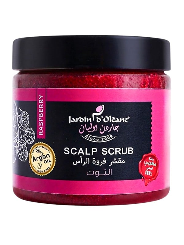 Jardin d'Oleane Raspberry Scalp Scrub Exfoliating Formula Berry Scent 250g
