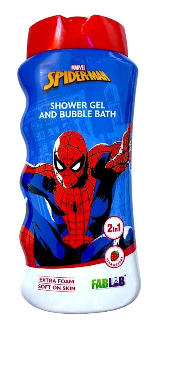 Fablab Spiderman Shower Gel & Bubble Bath Extra Foam 475ml