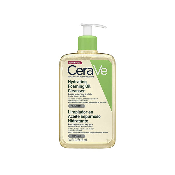 CeraVe Hydrating Foaming Oil Cleanser Ceramides Squalane Fragrance-Free Face & Body 473 ml