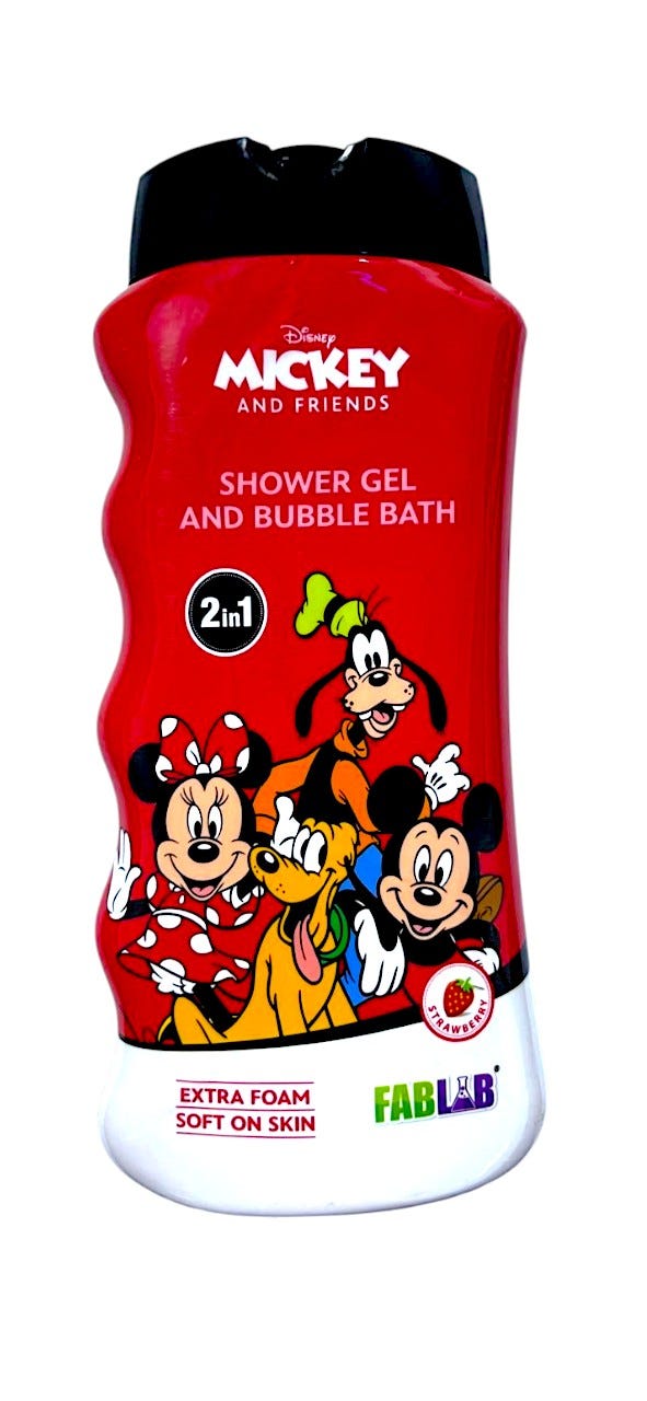 Fablab Mickey Shower Gel & Bubble Bath 2-in-1 Extra Foam 475ml