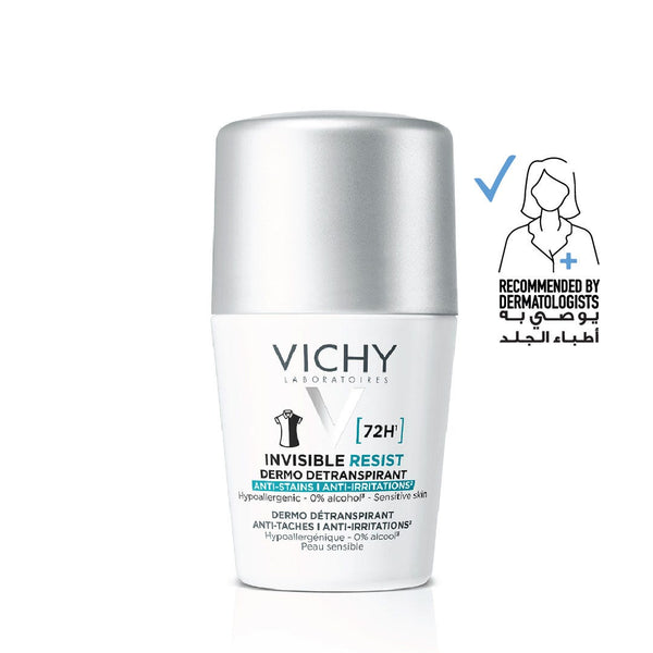 Vichy Deo 72h Invisible Resist Women Roll-On Deodorant 0% Alcohol 50ml