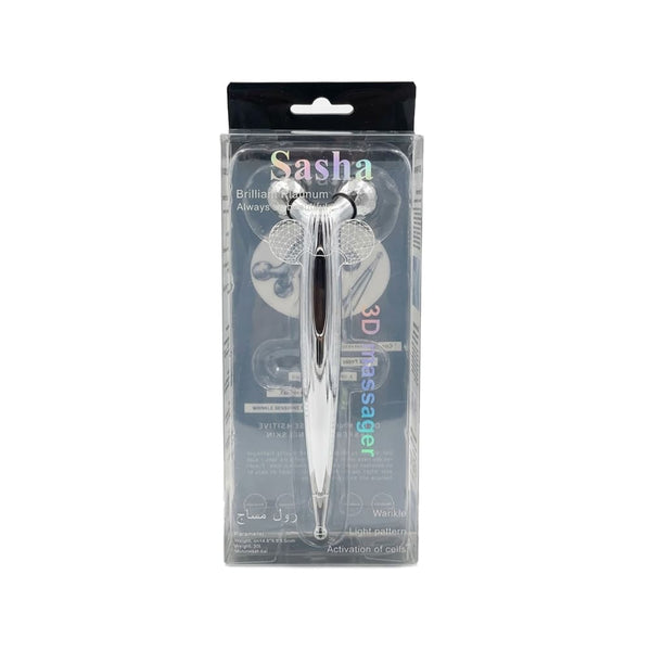 SaSha Iron Facial Massage Roller, Metal Face and Under-Eye Massager