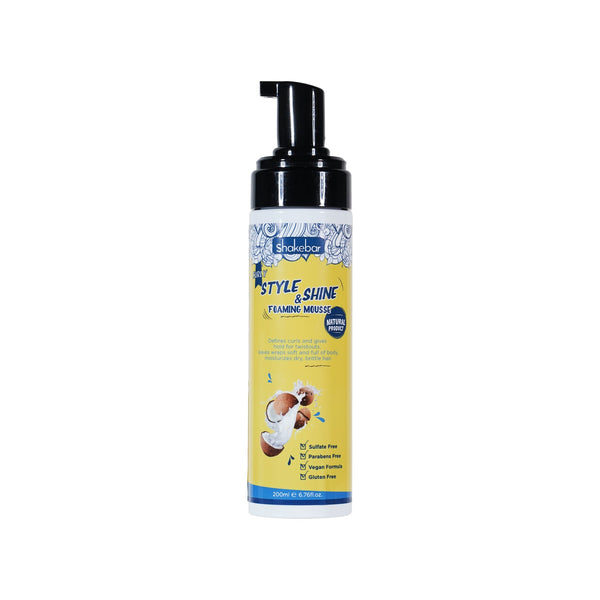 Shakebar Wrap-It Shine Foam Hair Styling Mousse Coconut, Marula & Argan Oils 200 ml