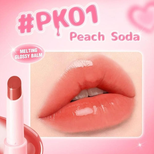 Pink Flash Lip Gloss Moisturizing Balm Glossy Finish Peach PK01