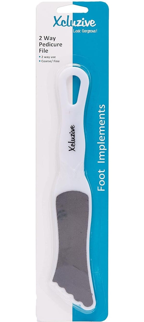 Xcluzive 2-Way Pedicure File Coarse/Fine, 1 Pc