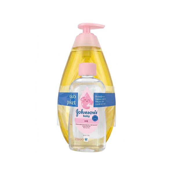 Johnson's Baby Shampoo and Baby Oil Set Gentle Cleansing and Moisturizing 750ml + 200ml