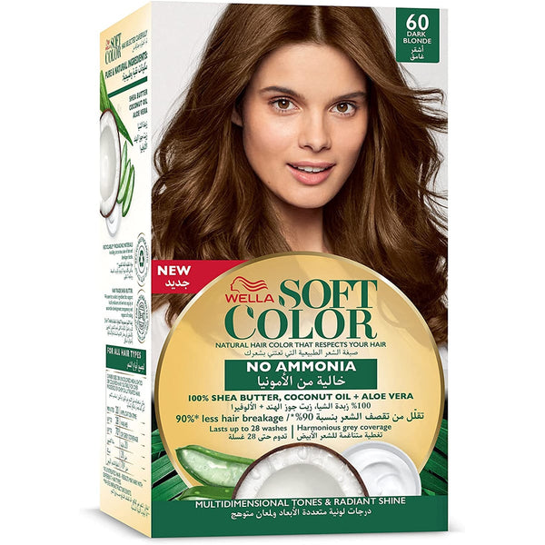 Wella Soft Color Kit Ammonia-Free Hair Color, Dark Blonde 60