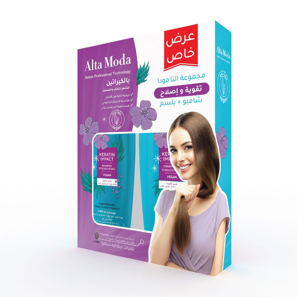 Alta Moda Keratin Impact Shampoo and Conditioner Promo Pack, 300 ml