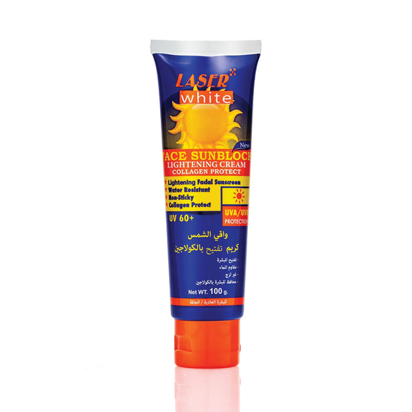 Laser White Blue Sunblock Cream SPF 60+ Broad Spectrum Niacinamide 100 g