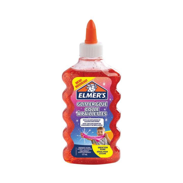 Elmer's Glitter Glue Red Washable Craft Glue, 177 ml