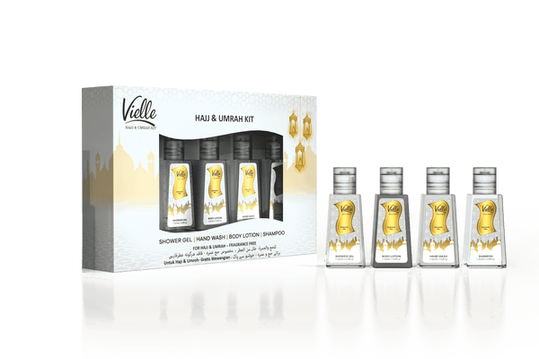 Vielle Hajj and Umrah Personal Hygiene Kit, Fragrance-Free, 4-Piece Set