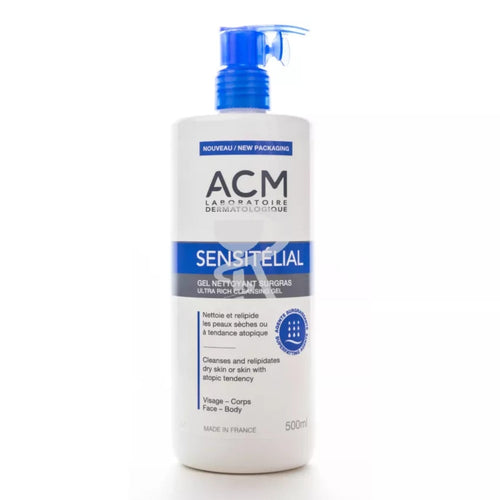 ACM Sensitelial Cleansing Gel Non-Foaming Fragrance-Free Sensitive Skin Cleanser 500 mL