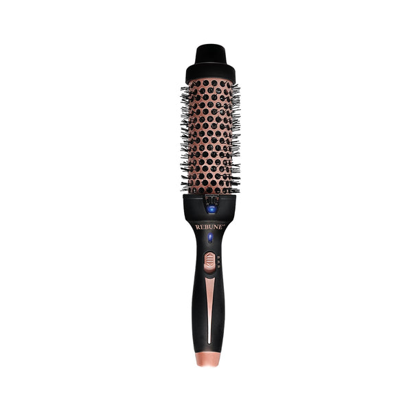 Rebune Re-2156 Rose Gold Thermal Hair Brush Infrared Heated Styling Brush, 110-240V