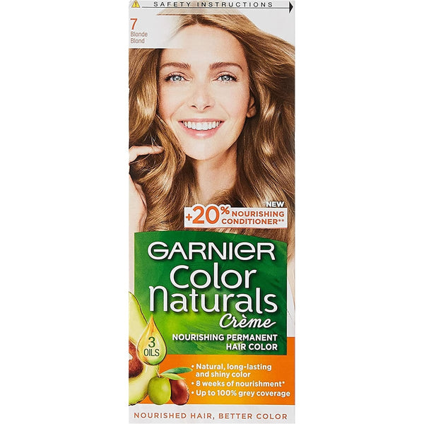 Garnier Hair Color Naturals Permanent Hair Color Olive, Avocado & Shea Oils Shade 7 Blonde 110 ml