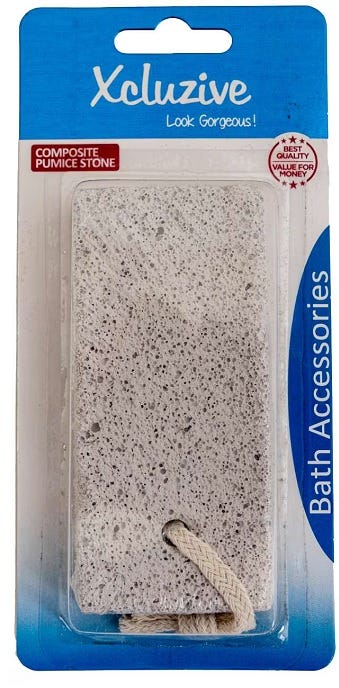 Xcluzive Rectangular Pumice Stone with Rope, 1 Piece