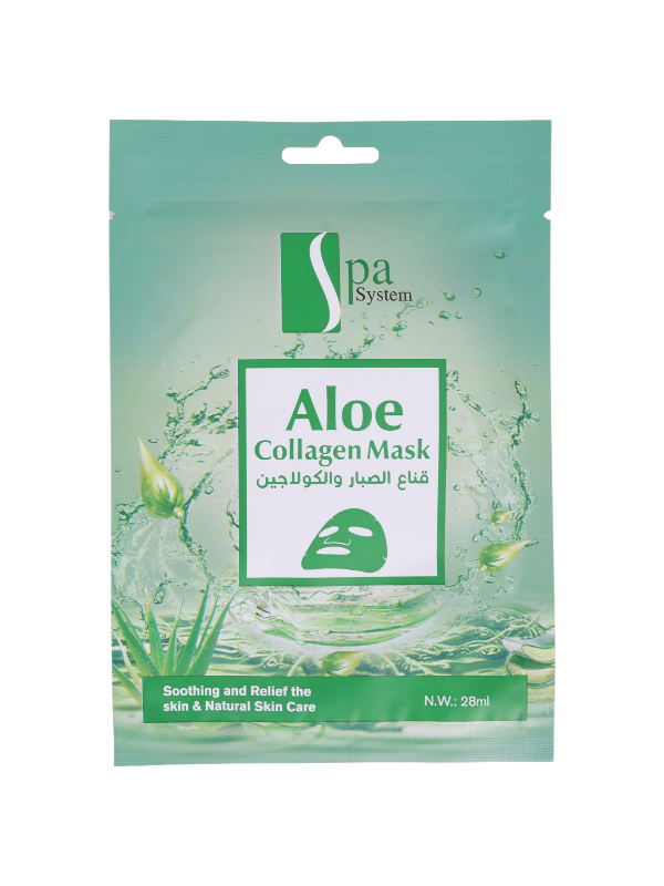 Spa System Aloe Vera and Collagen Face Mask, 28 ml