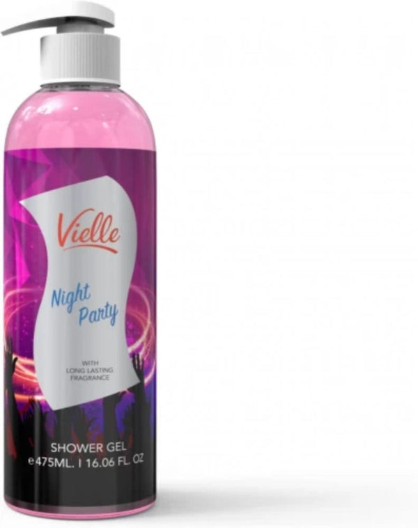 Vielle Shower Gel Body Wash Aloe Vera Chamomile Night Party 475ml