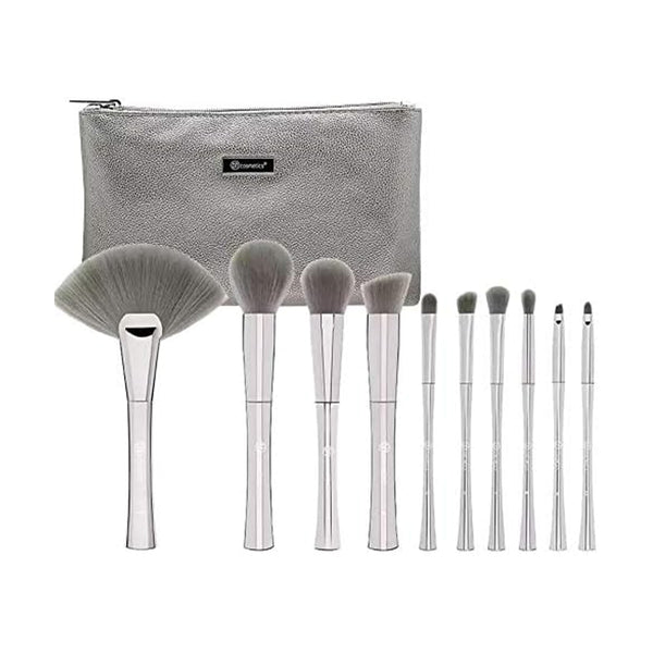 BH Cosmetics Smoke'N Mirrors Makeup Brush Set, 10 Pieces