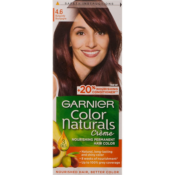 Garnier Hair Color Naturals Permanent Hair Color 3 Oils 4.6 Burgundy 110 ml