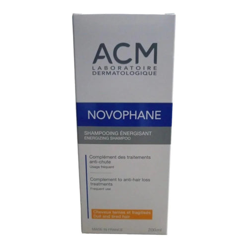 ACM Novophane Energizing Shampoo Liquid Formula with Vitamins B3, Biotin and C, 200 mL