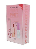 Makeup Revolution Perfect Pout Lip Makeup Set, Velvet Lipstick, Lip Liner and Glossy Cherry Lip Oil, 3 Pieces
