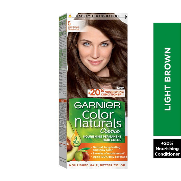 Garnier Hair Color Naturals Nourishing Permanent Hair Color 5 Light Brown