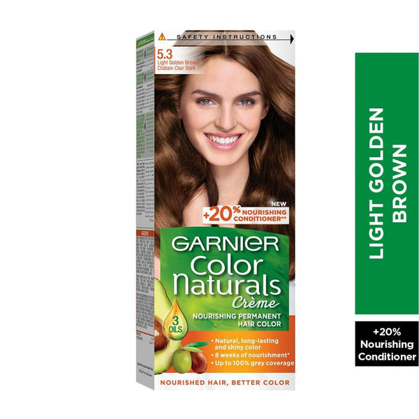 Garnier Hair Color Naturals Permanent Hair Color Cream 5.3 Light Golden Brown