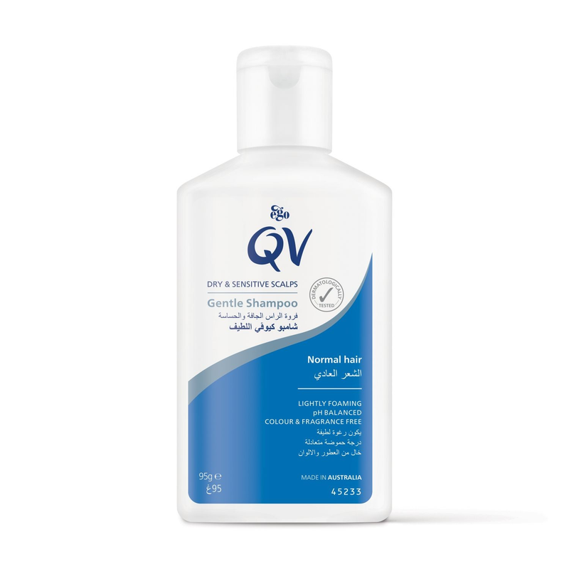 QV Gentle Shampoo for Dry & Sensitive Scalp, Sulfate and Paraben Free, 95g