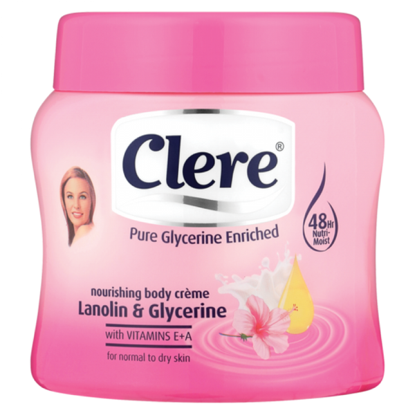 Clere Lanoline & Glycerine Nourishing Body Cream Moisturizing Formula