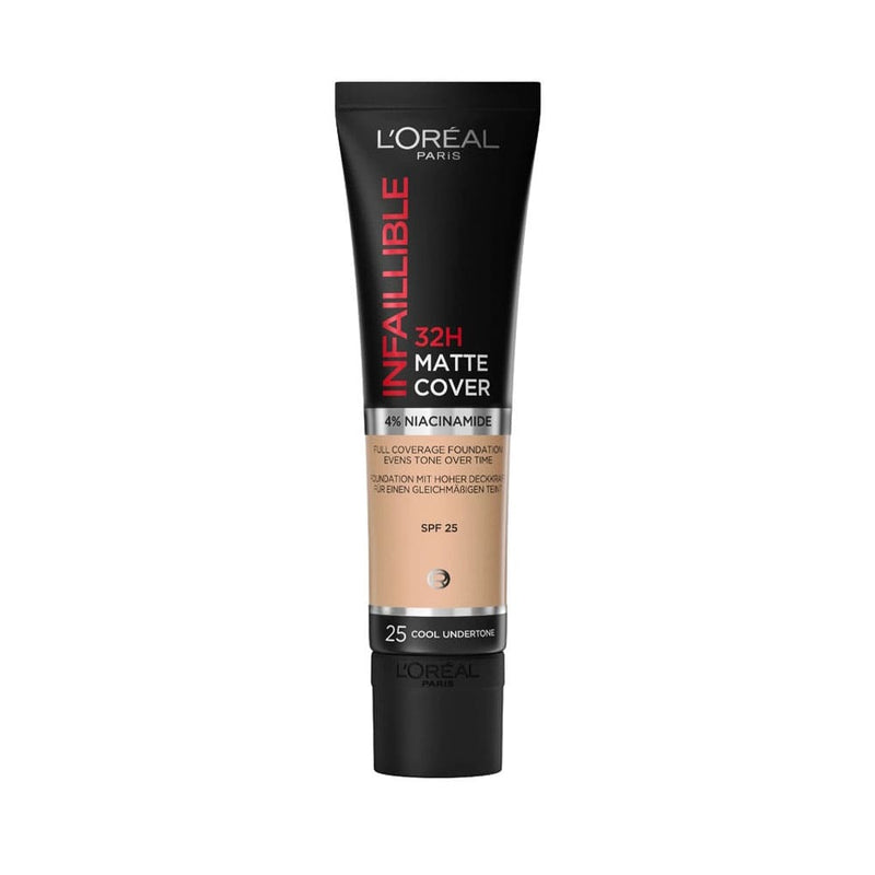 L'Oreal Paris Infallible 32H Matte Foundation Perlite Technology Shade 25 Cool Undertone 30 ml