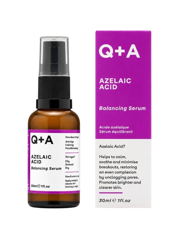 Q+A Azelaic Acid Balancing Serum Lightweight Fast-Absorbing Face Serum 30 ml