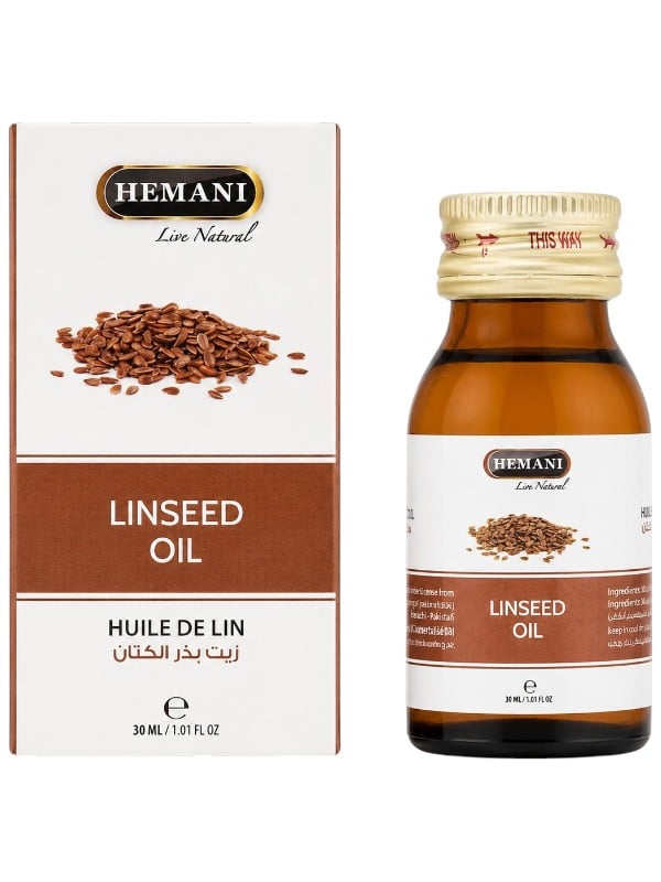 Hemani Linseed Oil Hair and Skin Care Omega Fatty Acids 30 ml