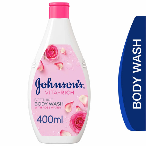 Johnson's Vita-Rich Rose Water Body Wash Hydrating Glycerin Formula 400 ml