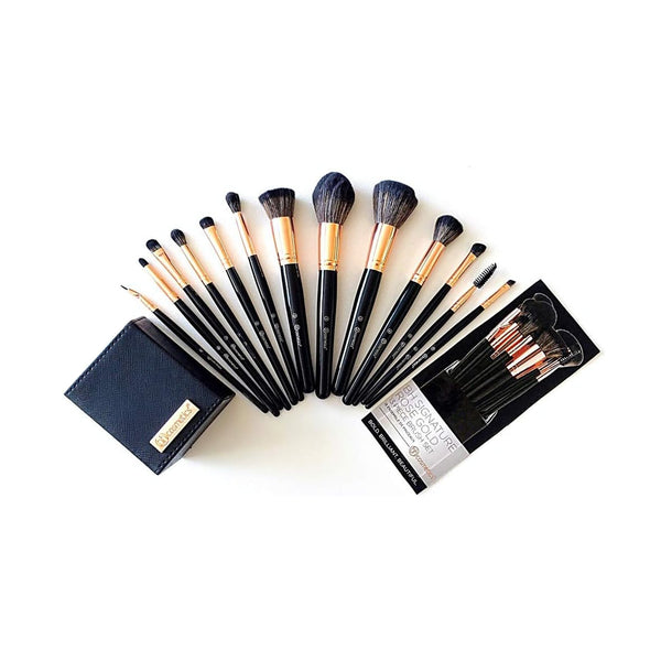 BH Cosmetics Brush Set Makeup Brushes Rose Gold Black 13 Pieces