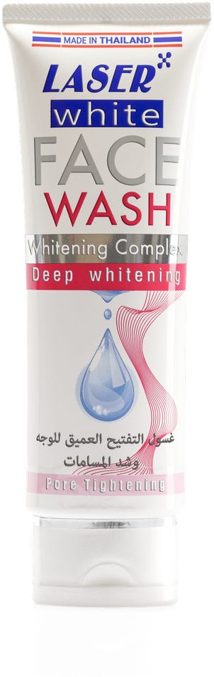 Laser White Brightening Facial Cleanser, Niacinamide, Licorice & Lactic Acid, 100 ml