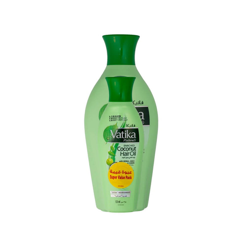Vatika Enriched Coconut Hair Oil with Henna, Amla & Lemon, Moisturizing Formula, 400 + 125 ml
