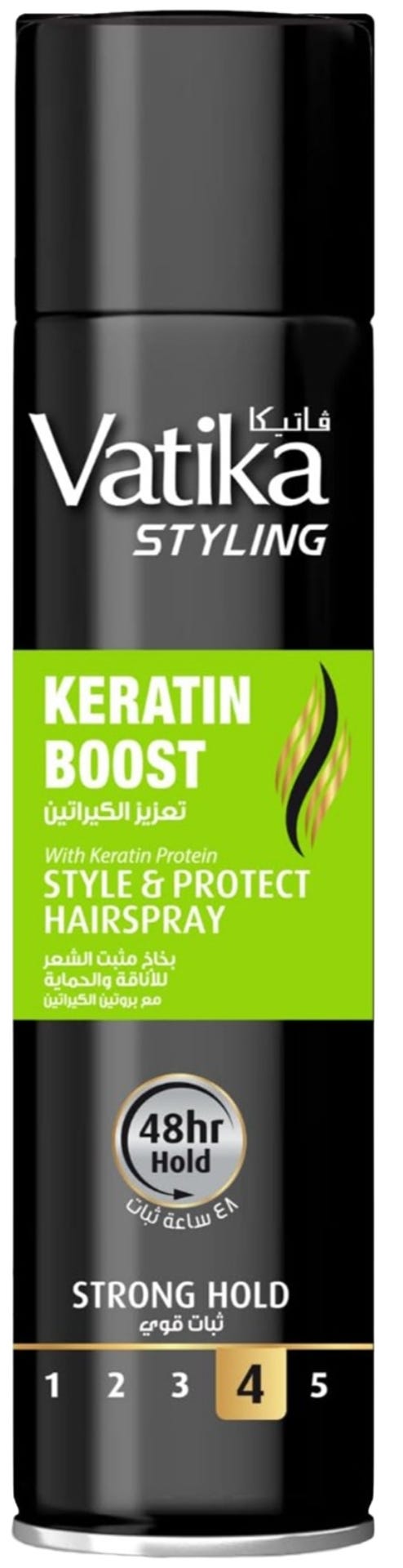 Dabur Vatika Keratin Boost Hairspray Strong Hold Spray Keratin Protein 250 ml