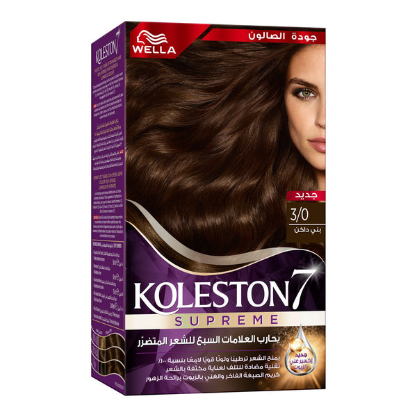 Koleston Color Cream Permanent Hair Color 3/0 Dark Brown