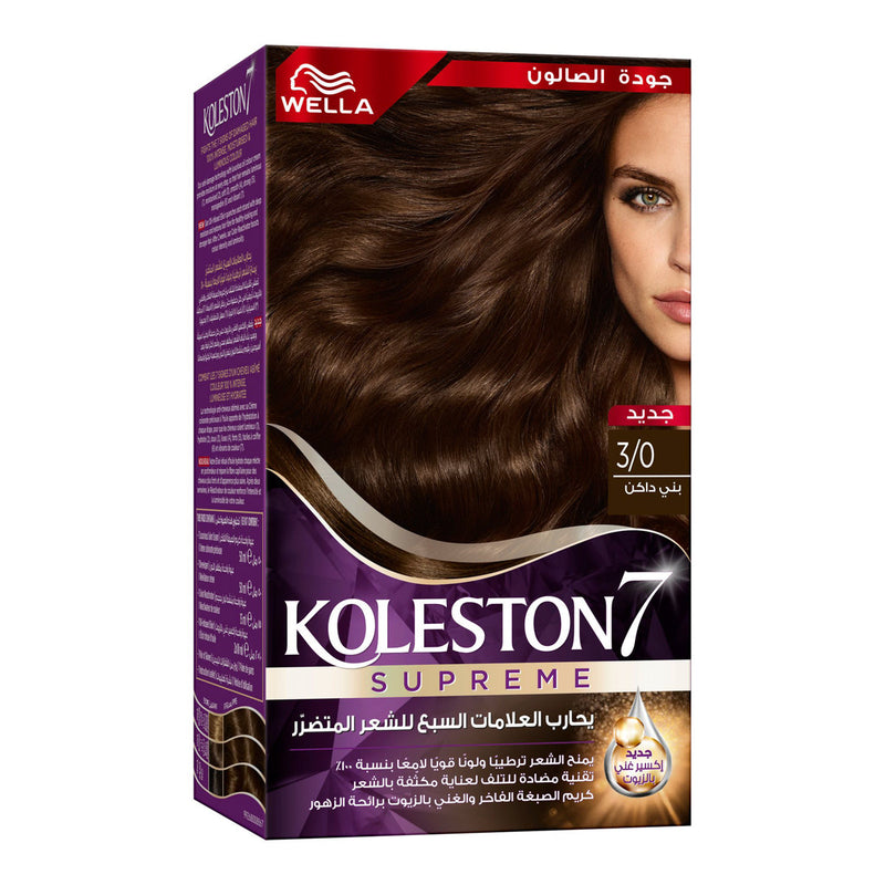 Koleston Color Cream Permanent Hair Color 3/0 Dark Brown