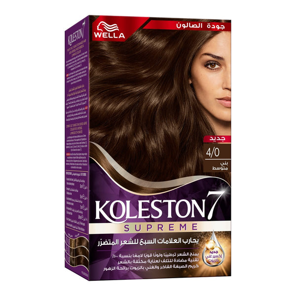 Wella Koleston Supreme Medium Brown Hair Color Cream Gray Coverage