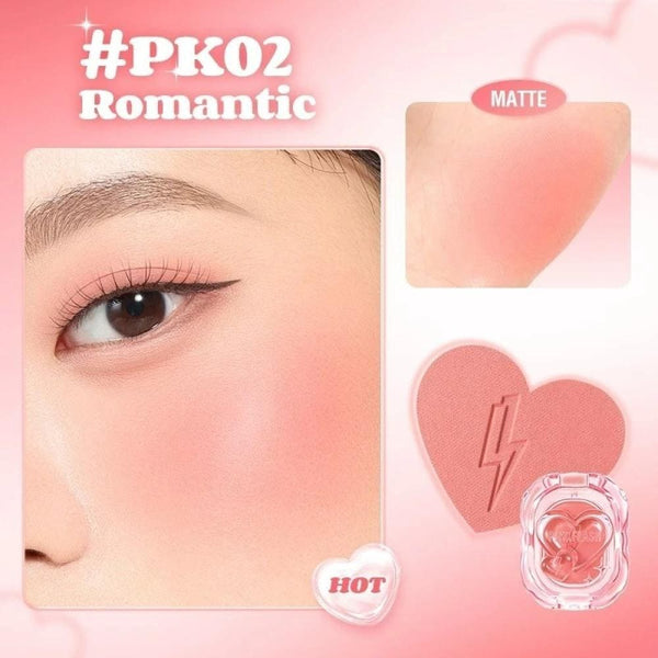Pink Flash Blush Powder Matte Finish Romantic Pink PK02