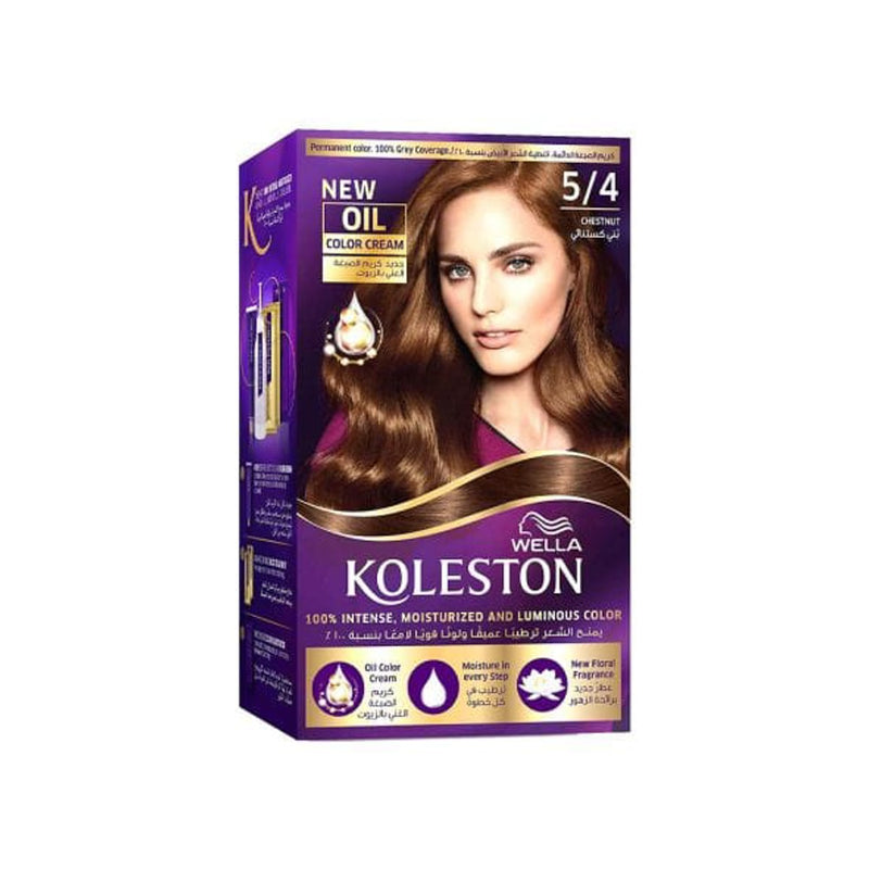 Wella Koleston Supreme Hair Color Permanent Oil-Infused 5/4 Light Chestnut Kit