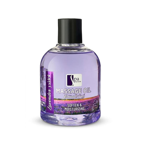 Spa System Lavender Massage Oil Smooth Texture Relaxing Scent 250 ml